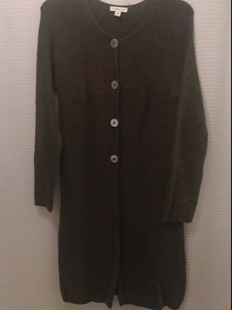 Coldwater Creek 14-16 Long Cardigan Knit | Green